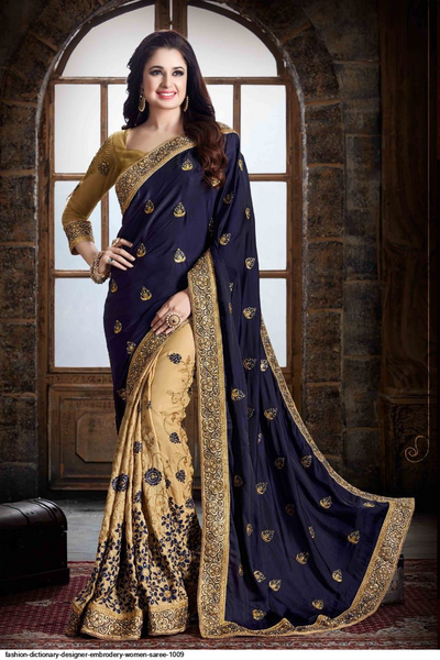 Fashion Dictionary Designer Embroidery Women Saree