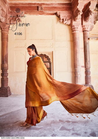 Kashvi Creation Swara Chiffon Sarees