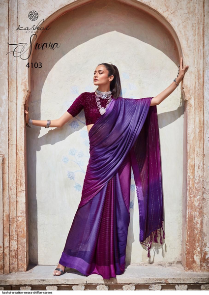 Kashvi Creation Swara Chiffon Sarees