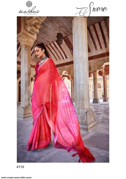 Kashvi Creation Swara Chiffon Sarees