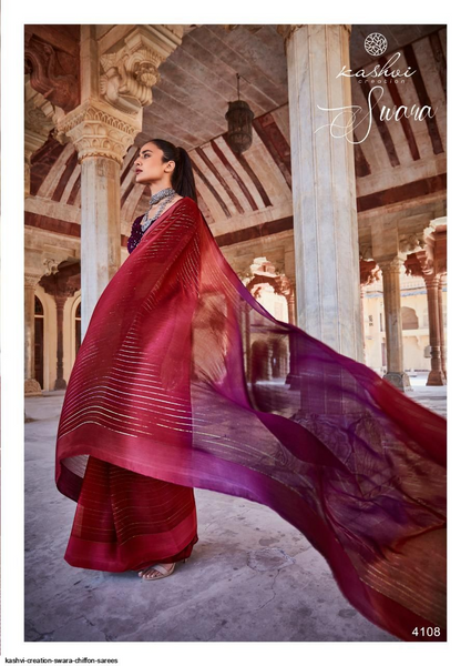 Kashvi Creation Swara Chiffon Sarees