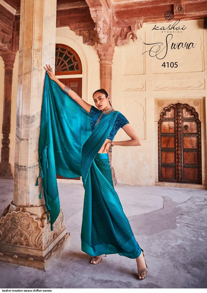 Kashvi Creation Swara Chiffon Sarees