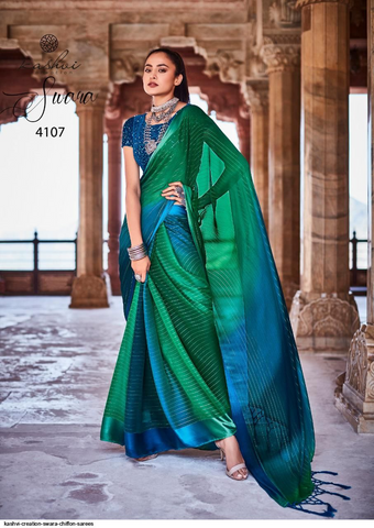 Kashvi Creation Swara Chiffon Sarees