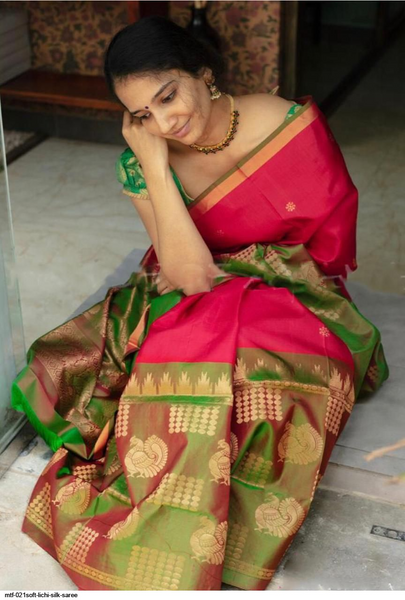 Soft Lichi Silk Saree