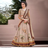 Dull Satin With Digital Print Lehenga Choli